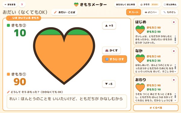 きもちメーターの画面